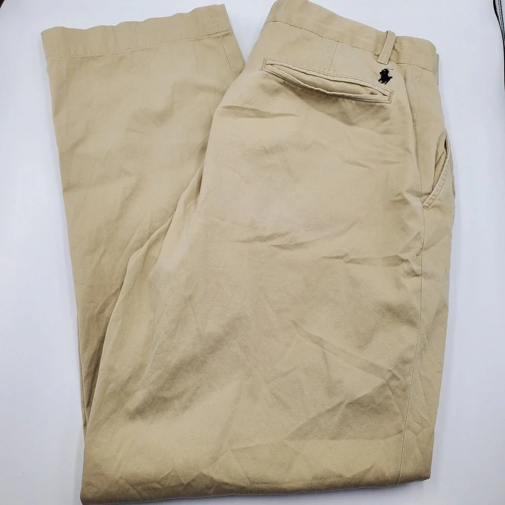 Polo Golf Ralph Lauren Mens Tan‎ Cotton Twill Stretch Chino Pants 32x29 Khaki